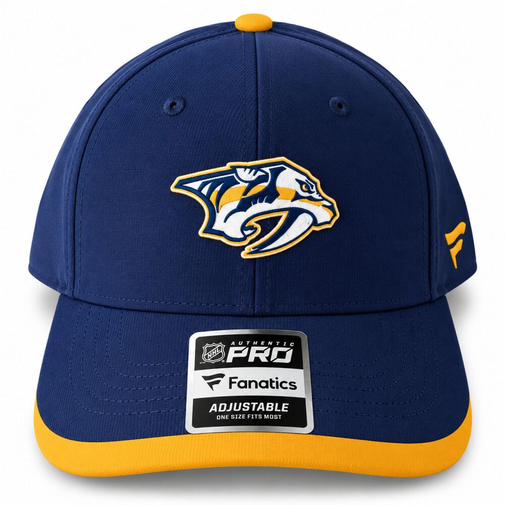 NEW Nashville Predators Fanatics Authentic Pro Rink Adjustable Hat Navy OSFM